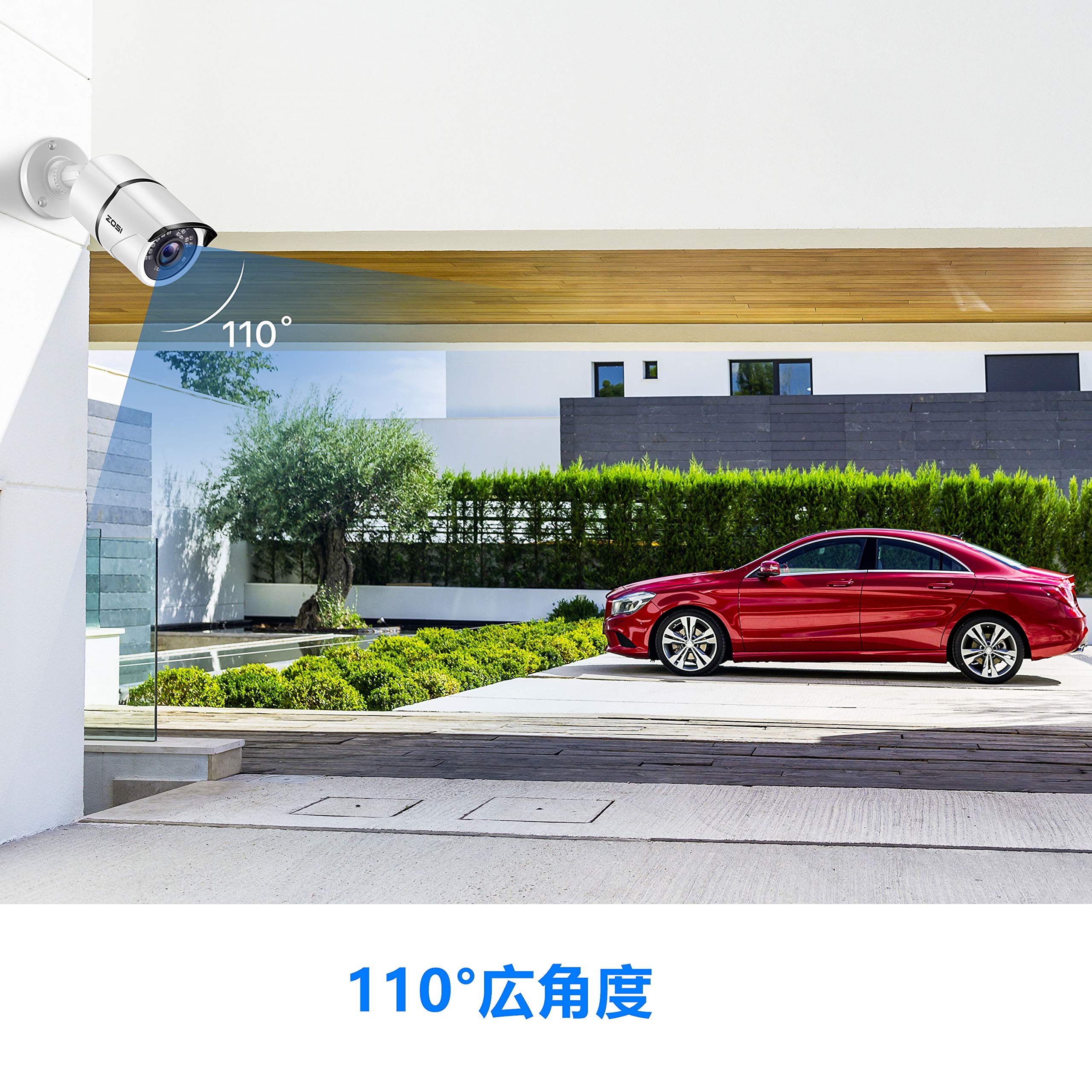 Amazon.co.jp: ZOSI 4K Ultra HD 800万画素 防犯カメラ 監視カメラ